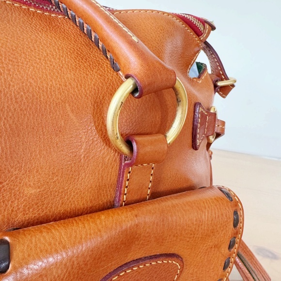 Dooney & Bourke Florentine Pocket Satchel - Natural Leather - Picture 6 of 12